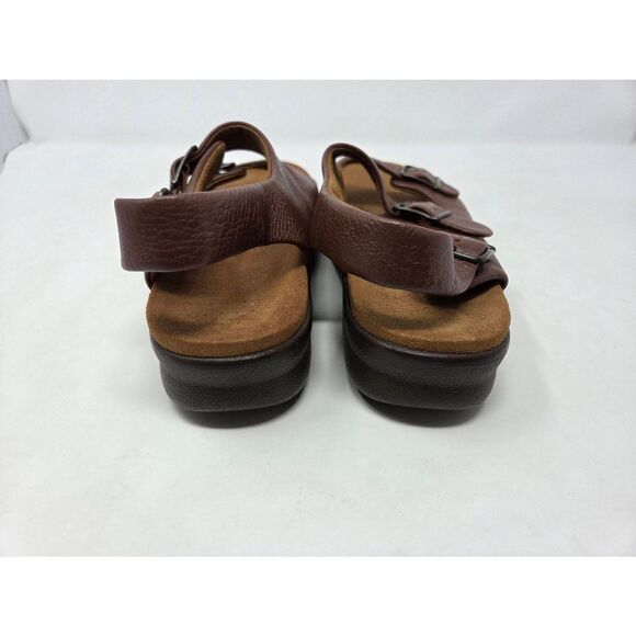 SAS SAN ANTONIO SHOES TRIPAD RELAXED AMBER BROWN LEATHER SANDALS WOMENS 12 N NEW - Picture 4 of 8